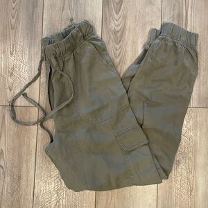 Japna Super Soft Olive 100% Lyocell Green Cargo Joggers Size Small